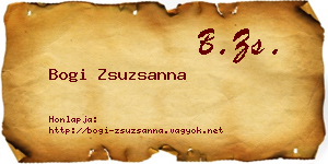 Bogi Zsuzsanna névjegykártya
